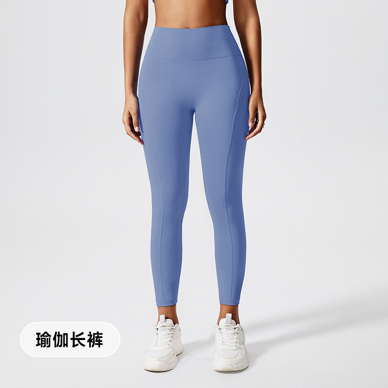 new arrivalcut out yoga clothes suit running outdoor sportswear tight back high waist peach hip fitness clothes