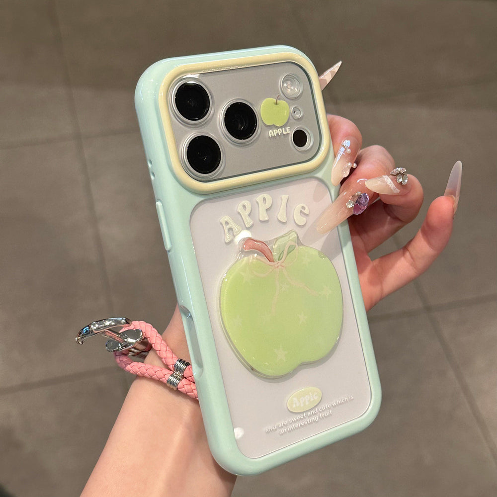 Suitable for apple 17promax mobile phone case stereo fruit stickers fresh summer cute iphone16 protective cover