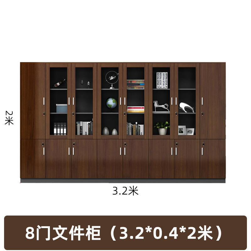 Company office cabinet wooden floor-standing file cabinet background cabinet information cabinet wooden board storage cabinet bookcase high cabinet