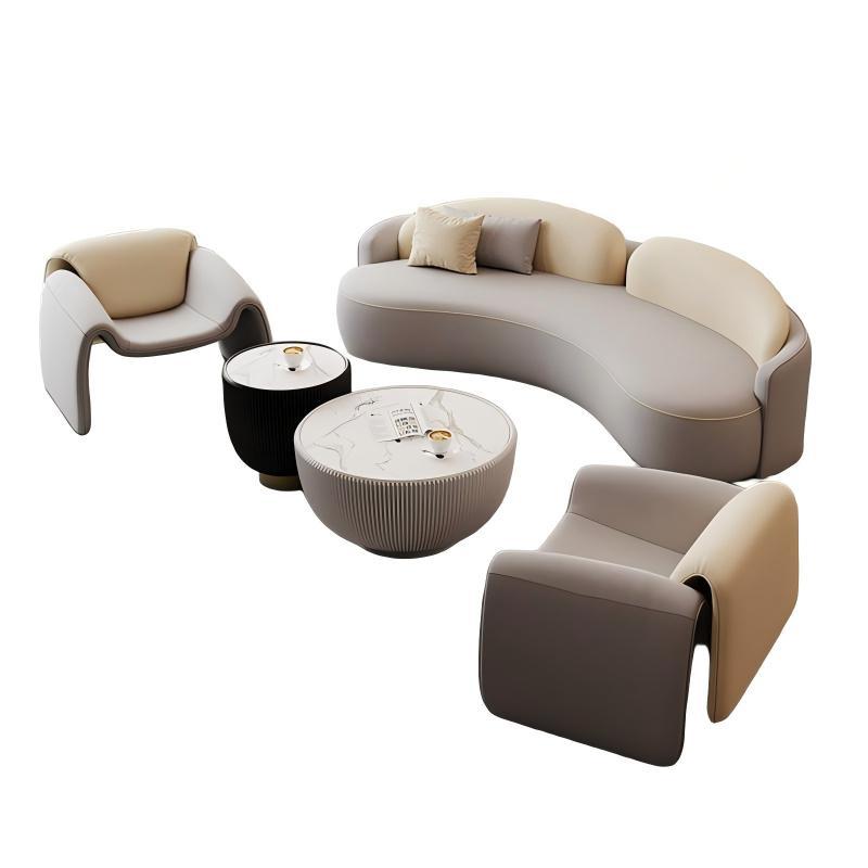 Cream style sofa small apartment living room b&b beauty salon clothing store rest area reception office coffee table combination