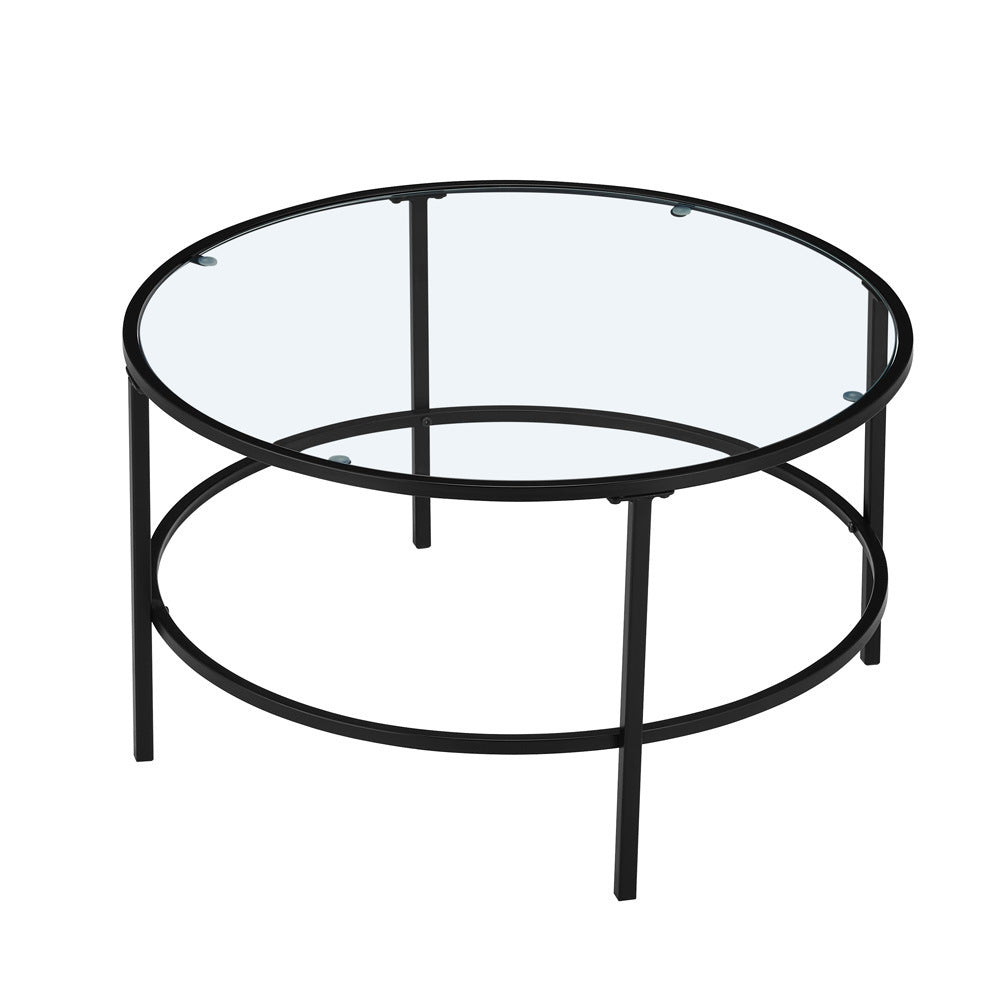 Glass coffee table tempered glass coffee tableaccessible luxuryclassy coffee table modern casual round side table