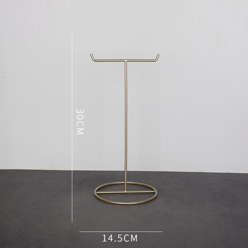 Simple double hook bag rack bag display rack floor-standing men's and women's handbag support bag rack display props jewelry rack