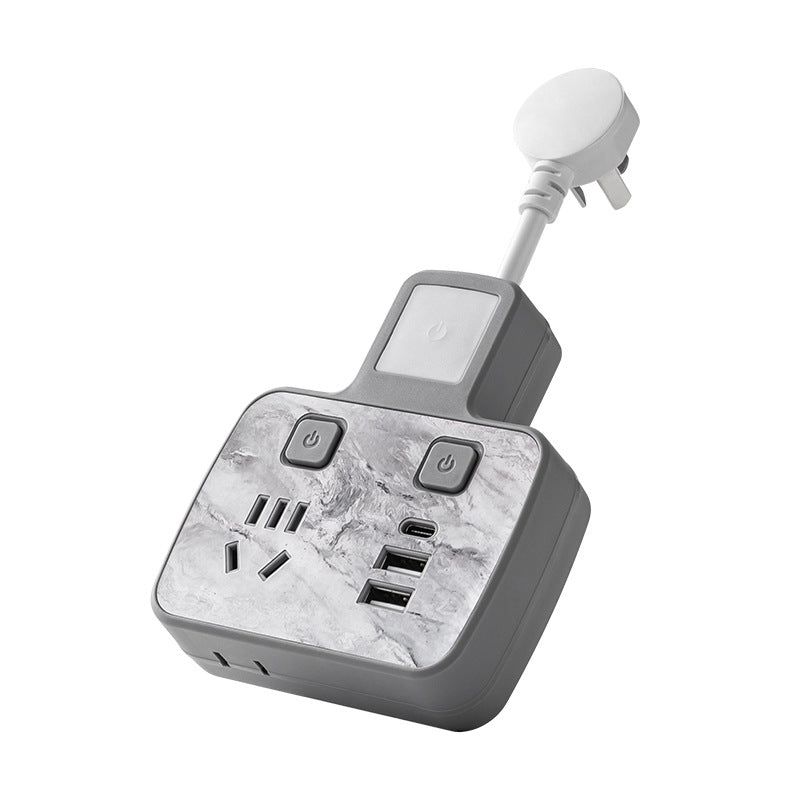 Multi-outlet power strip with usb ports, night light, and individual switches - ideal for office, dorm, and home use