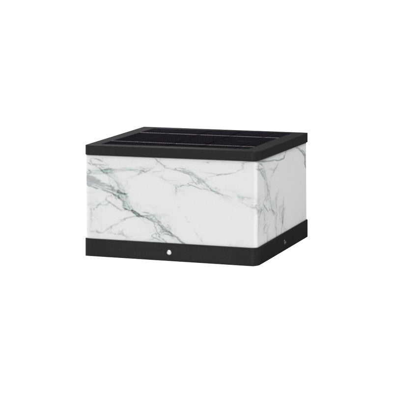 Outdoor solar post cap lights, courtyard lights, new chinese style marble wall lights, waterproof pillar lights, villa gate pillar lights