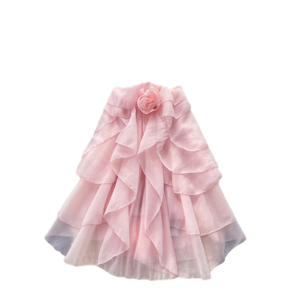 Sweet pink ruffle trim sleeveless sundress - perfect for summer, vacation, and a flattering silhouette