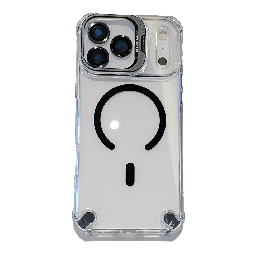 New lens holder compatible with apple 17 magnetic phone case, c-port transparent drop-proof iphone 16 pro protective case
