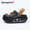 Spongebob squarepants women's clogs - summer outdoor wear, thick sole, height increasing, "stomping on shit" comfort, diy sandals, eva anti-slip