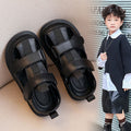 Boys' sandals spring/autumn single shoes  new children's leather shoes baby girls' closed-toe soft sole non-slip athletic beach shoes
