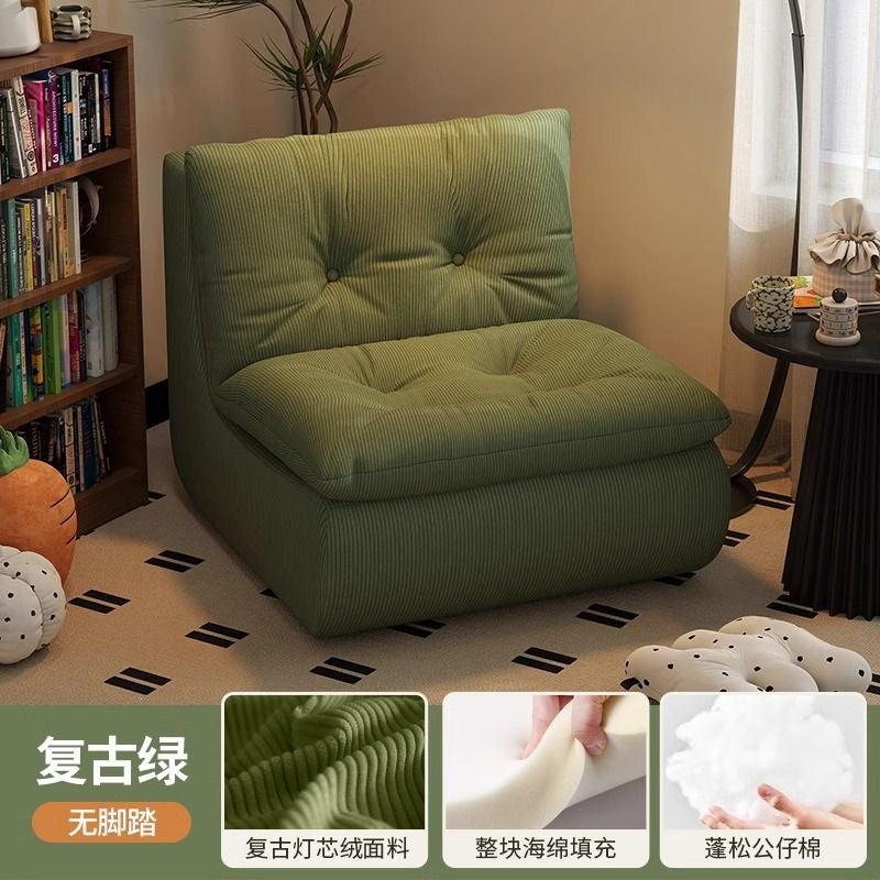 Lazy sofa can lie down and sleep in small apartment for home popular single sofa balcony casualretro square back chair