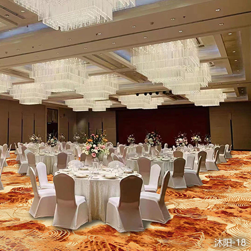 Professionally customized star-rated hotel carpet, banquet hall large area full coverage, reception conference hall wool nylon b1 carpet