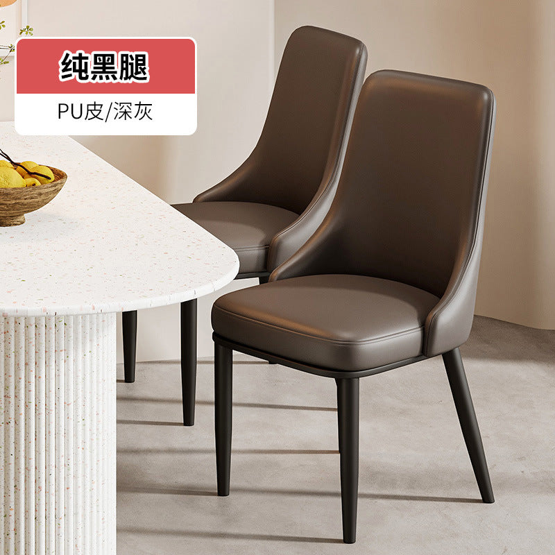 Dining chair household modern simple restaurant back chair small apartment dining table chair Nordic light luxury leisure hotel chair forest