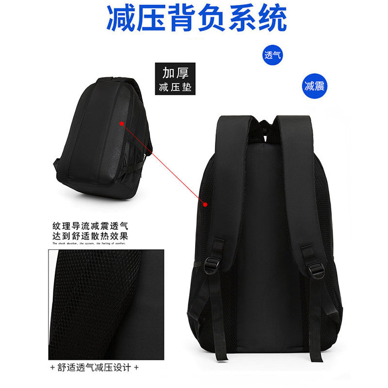 Customized simple commuter men's backpack large capacity high sense Oxford business computer bag middle school student schoolbag