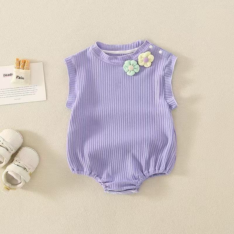 Baby clothes summer thin style baby bodysuit girl baby romper princess full month hundred days outfit summer