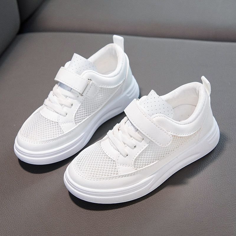 Kids' athletic shoes:  spring/summer new arrivals - breathable mesh sneakers for girls, soft-soled white shoes for boys, trendy skate shoes for mid-to-large children