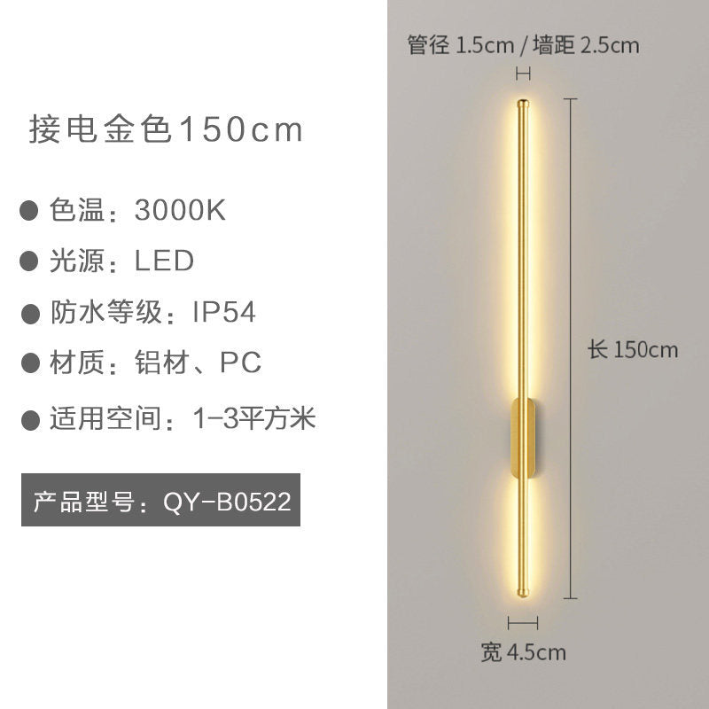 Outdoor wall light waterproof linear pathway lamp modern minimalist exterior wall sconce villa exterior wall light doorway light