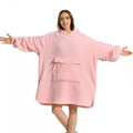 European and american style lambswool hooded fleece blanket - oversized printed sweatshirt loungewear for women and couples