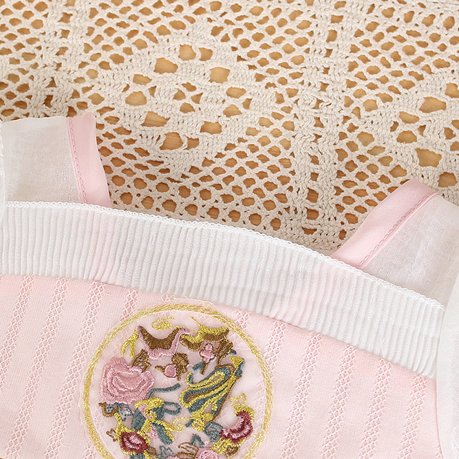 Baby clothes summer thin one-piece short-sleeved one-year-old baby girl summer dress fashionable summer outing short-sleeved butt-covering