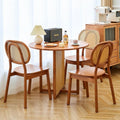 Tea table nordic style for home b&b milk tea shop cafe solid wood rattan table and chair combination small apartment ideal choice