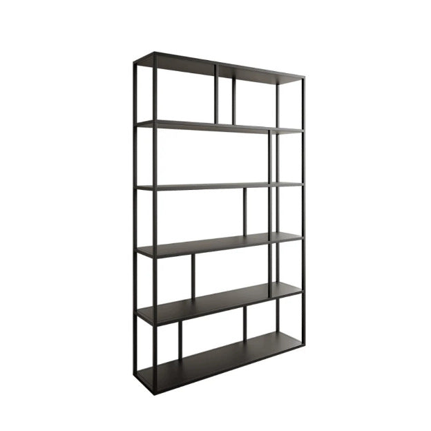 Nordic living room floor-to-ceiling steel bookshelf light luxury wrought iron shelf simple installation-free whole wall storage partition bookcase
