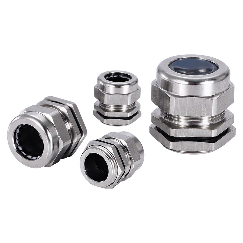 Metal Gegland head Packing box Copper nickel plated cable Waterproof connector Cable gland Guardrail cap Fixed locking head