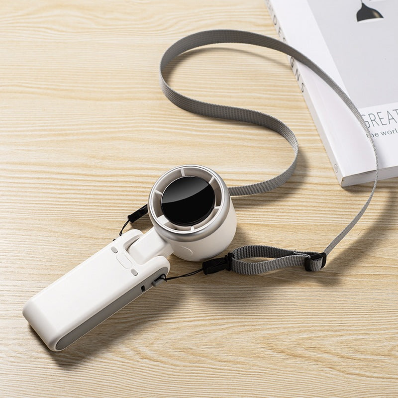 three-in-one handheld turbine high-speed small fan charging new ice-sensing electric fan portable bladeless wind span