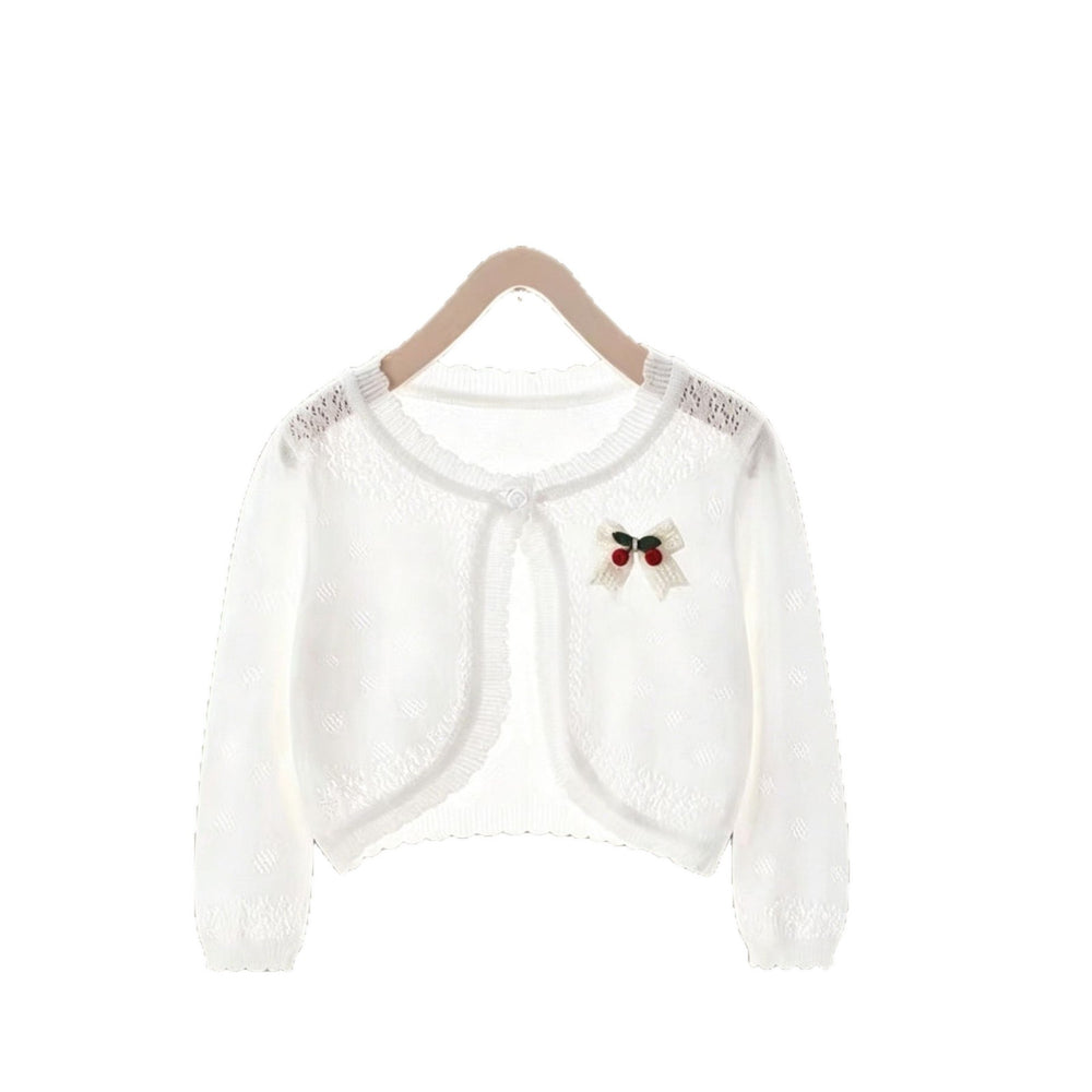 Baby summer lightweight cotton cardigan knit outerwear shawl sun protection skin care infant girl air conditioning shirt