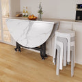 Foldable dining table - round, portable, and space-saving. perfect for home use. new foldable dining table for living rooms and dining areas