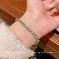 Super fairy micro-embedded zircon bows bracelet for women classy sense of accessible luxury crystal bracelet best selling exquisite pull-out hand jewelry