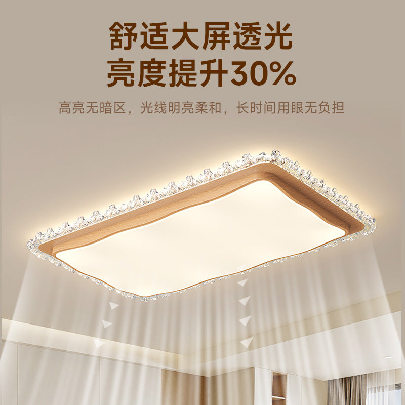 Full Spectrum Ceiling Light 2025 New Modern Simple Light Luxury Log Wind Whole House Package Combination Zhongshan Lighting