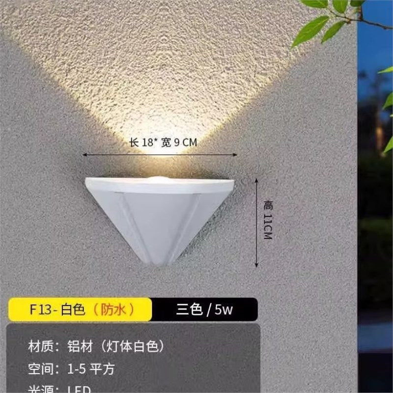 Outdoor waterproof wall lamp - modern minimalist style for bedroom bedside, hallway, outdoor villa courtyard - waterproof, hardwired wall sconce