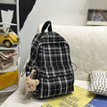 Schoolbag junior high school girls japanese style ins retro plaid college students simple and versatile k-style high school students backpack women