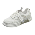 Women's white sneakers 2026 new summer mesh shoes versatile thick sole thin style breathable casual athletic dad shoes