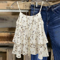 summer new arrivals: european and american style women's v-neck double-layer ruffle camisole - slimming inner layer top