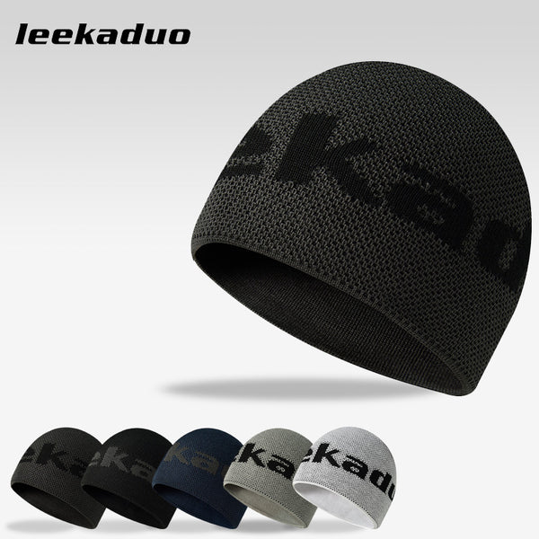 New Knitted Hat Men's Alphabet Solid Color Casual Pullover Cold Hat Acrylic Wool Hat Warm and Cold-proof Baotou Hat