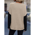 Shipped: european and american cross-border e-commerce lace patchwork hollow-out loose long-sleeve top -  independent website