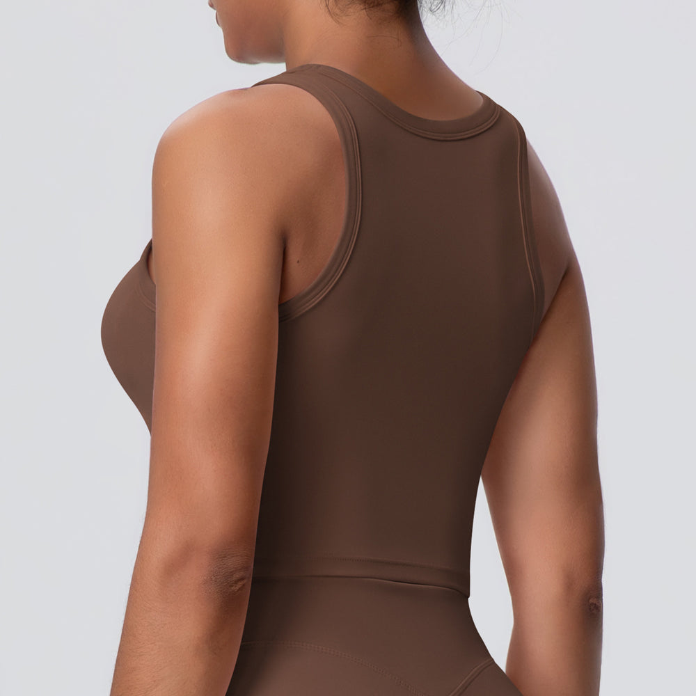 New arrival cross-border brushed yoga tops with chest pad fitness bra women's beautiful back sports intimatesbubble wrap vest outwear