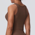 New arrival cross-border brushed yoga tops with chest pad fitness bra women's beautiful back sports intimatesbubble wrap vest outwear