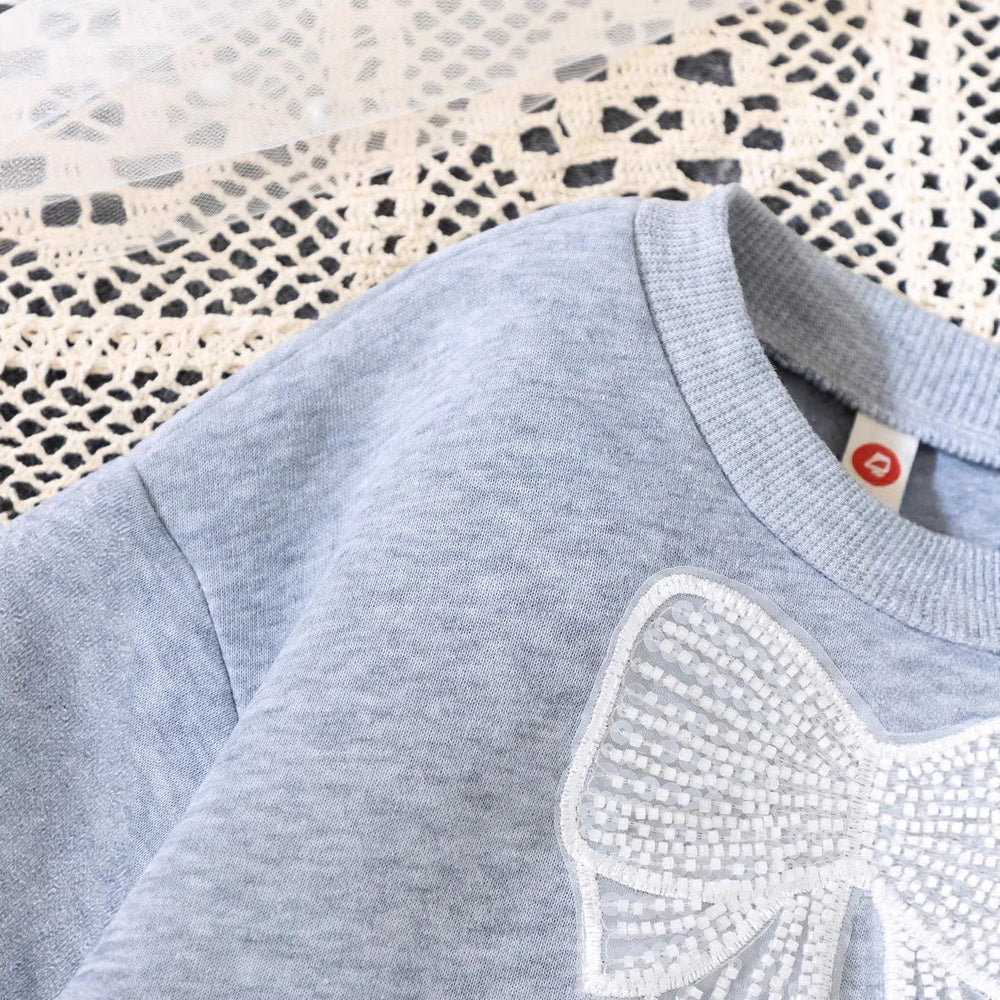 Girls' spring dress  new style kids chic princess dress baby mesh patchwork sweatshirt dress - yingshang