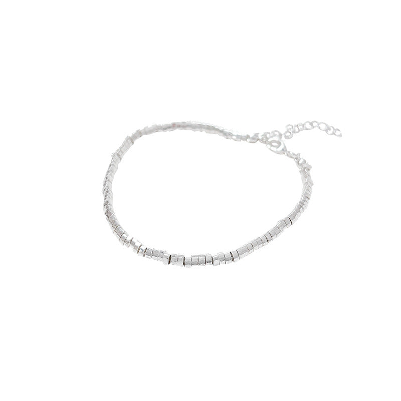 Broken silver geometric easiest for match bracelet for women retroaccessible luxuryfashioneasiest for match bracelet casualelegantclassy sense hand jewelry