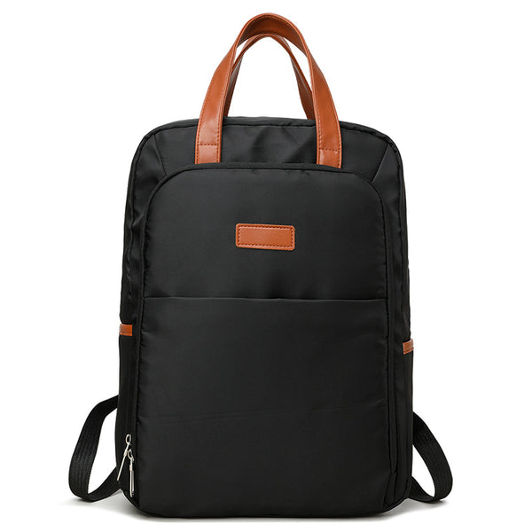 Korean version of simple backpack women's large-capacity computer bag backpack men's shock-proof schoolbag women's printing logo pattern