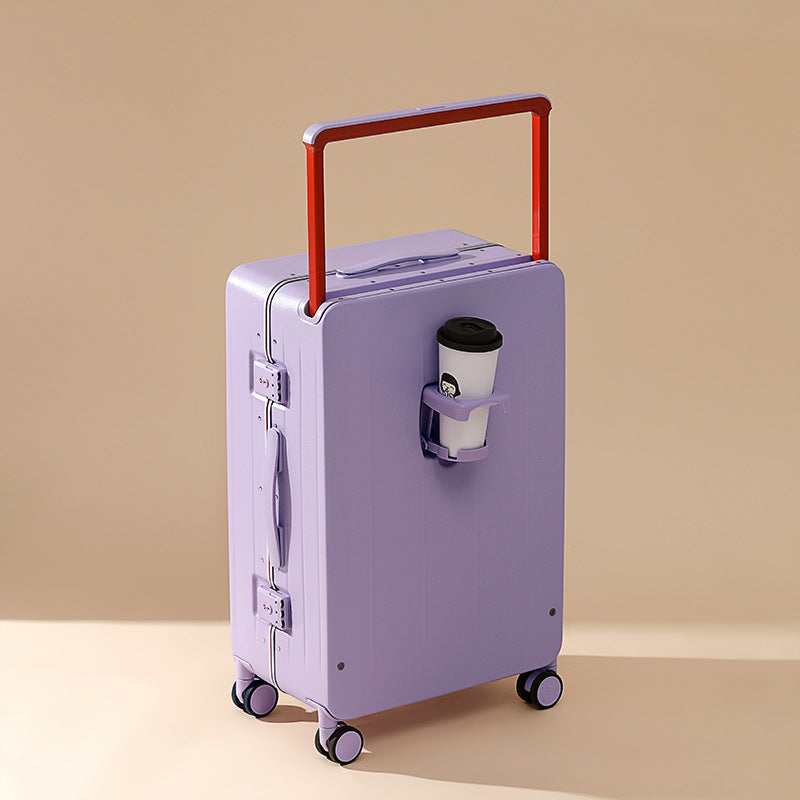 2024 new suitcase 24-inch wide trolley case anti-drop 20-inch boarding case narrow frame travel bag password box