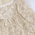 Kids' spring/autumn dress: new cross-border style for girls - chic lace collar, floral print, long sleeve dress, korean style skirt