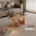 Solid wood coffee table - living room, small apartment side table, modular tea table, low table - minimalist, light luxury, modern, high-end style