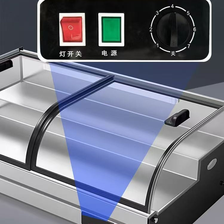 Desktop refrigerated display cabinet tricycle movable stall refrigerator ladder ice table night market barbecue fried skewers cooked food preservation