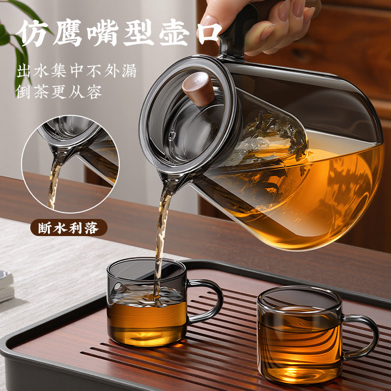 Glass teapot with filter tea water separation teacup kettle elegant cup large capacity flower teapot kung fu tea set
