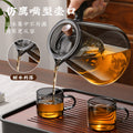 Glass teapot with filter tea water separation teacup kettle elegant cup large capacity flower teapot kung fu tea set
