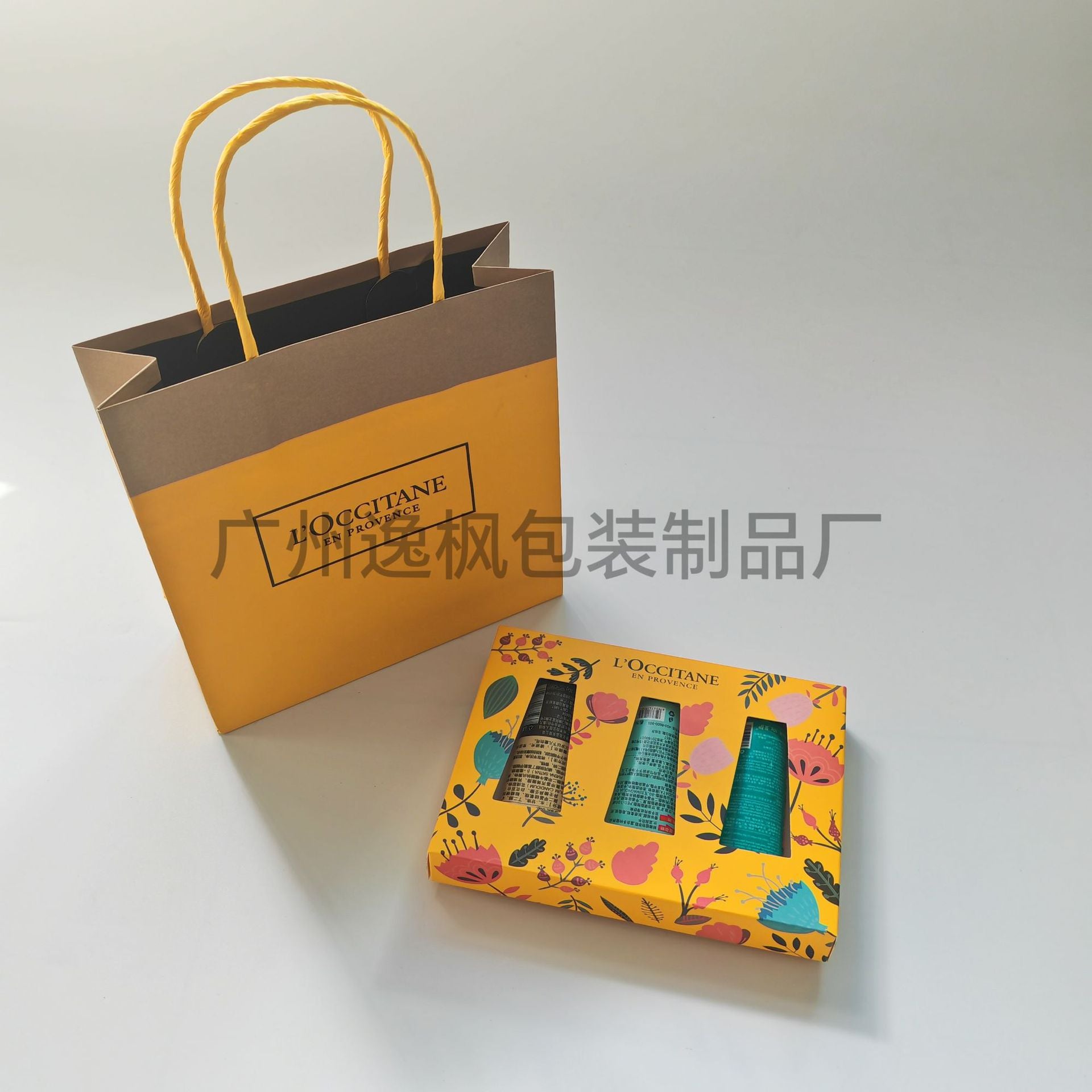 Oushu gift box gift bag 30ml three-piece hand cream packaging empty box gift bag hand cream paper bag