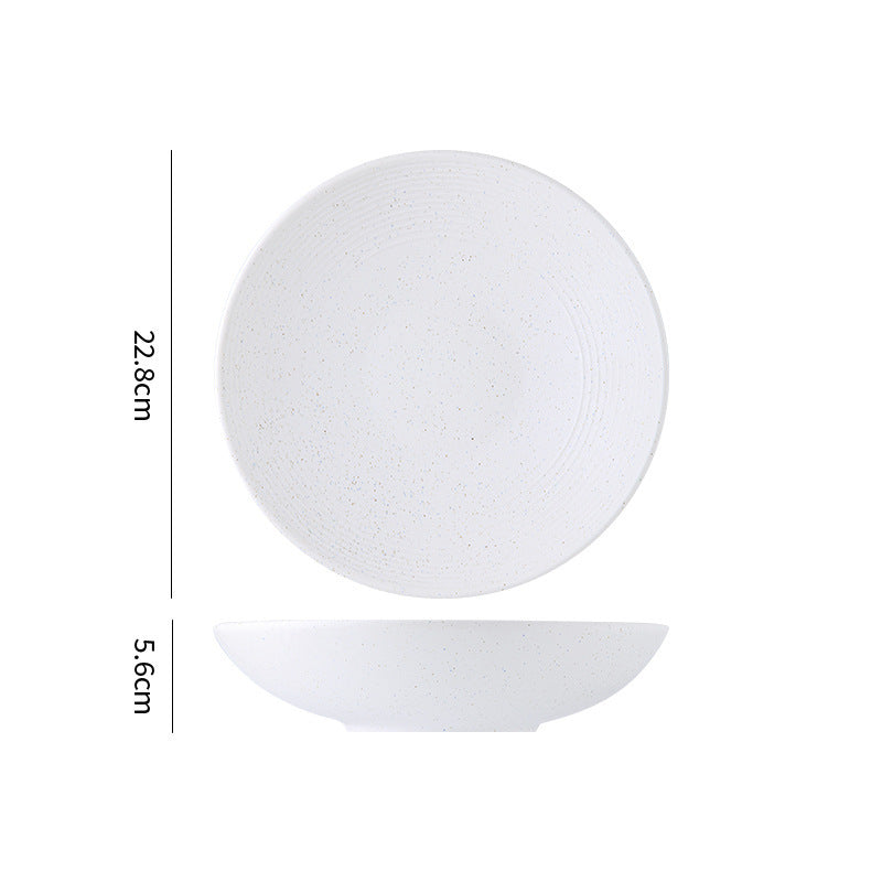 Byron minimalist high-end ceramic bowls, plates, and dishes - creative tableware for hotels, restaurants, and home use - western cuisine steak plates and dessert plates