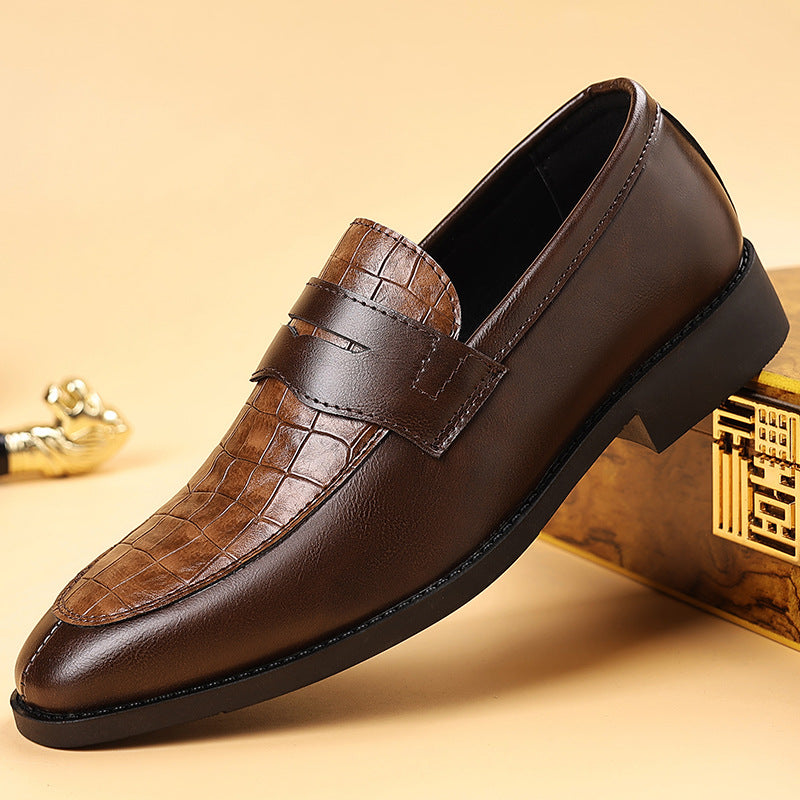 2025 men's leather dress shoes - new business casual style, british & korean design, pointed toe, plus sizes available