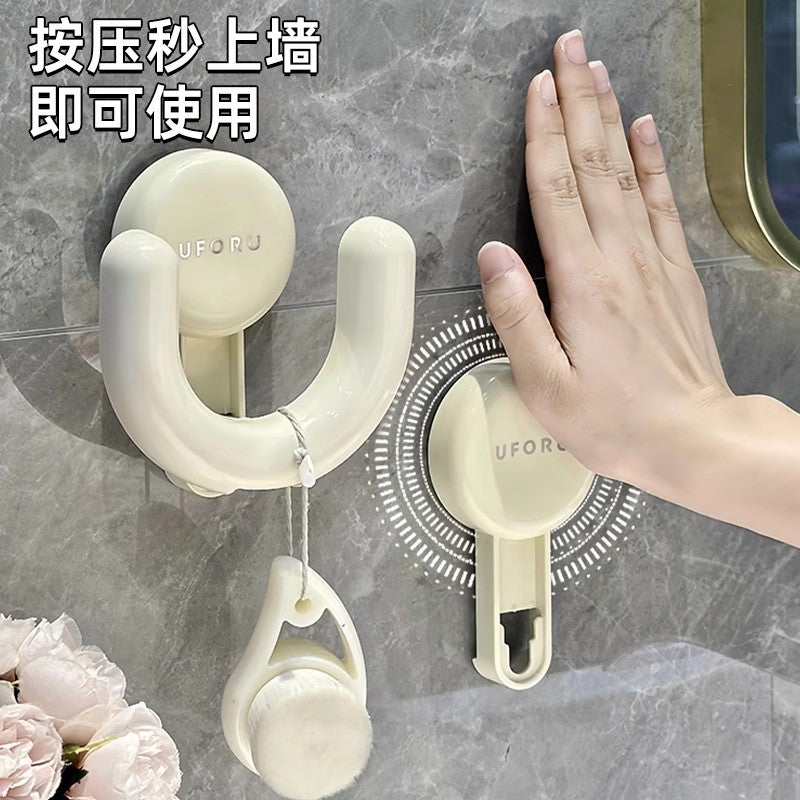 Bathroom slipper rack, suction cup type, punch-free wall-mounted bathroom special new drain rack hook storage rack